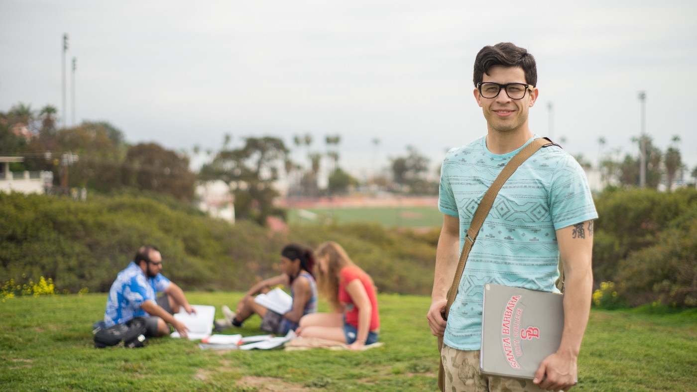 Students on lawn