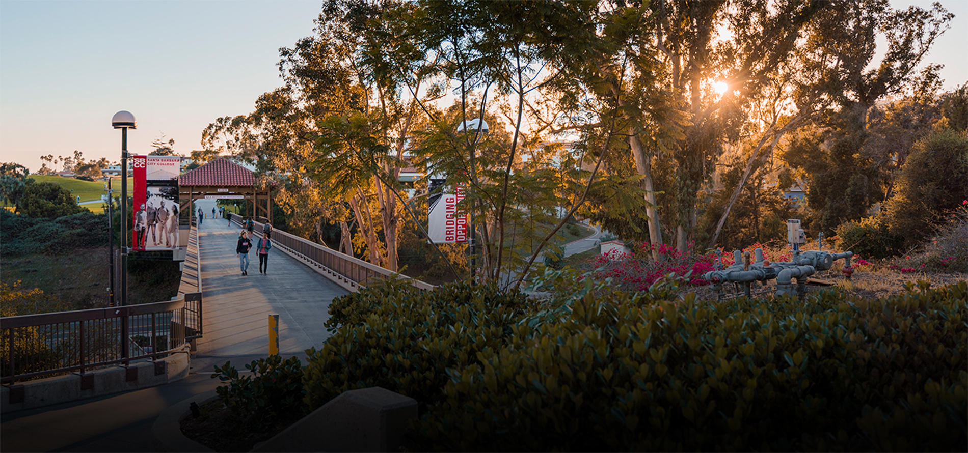 Students on Bridge